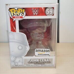 FUNKO POP! #59 Amazon Excl WWE Invisible Clear John Cena Figure NEW w/ Protector